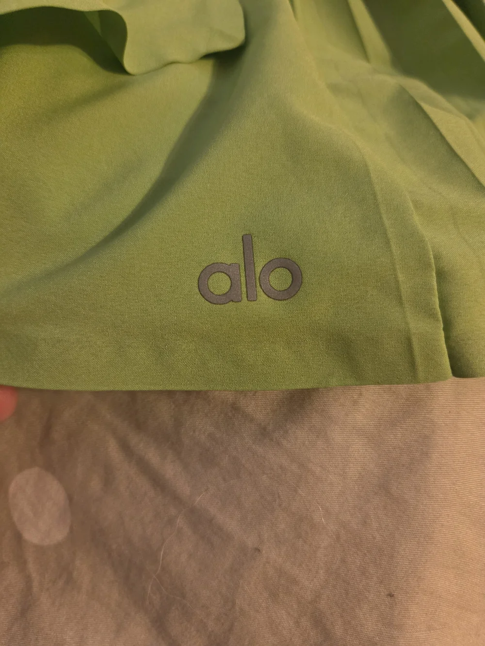 ALO Yoga Women's Lime Green Pleated Tennis Skirt